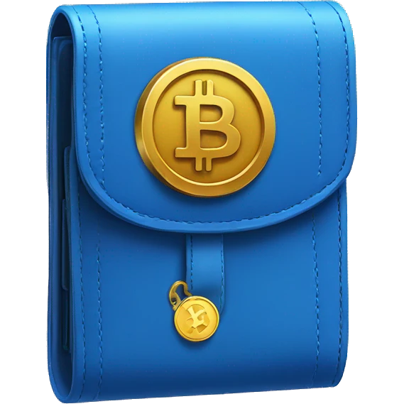 blue lether crypto wallet emoji