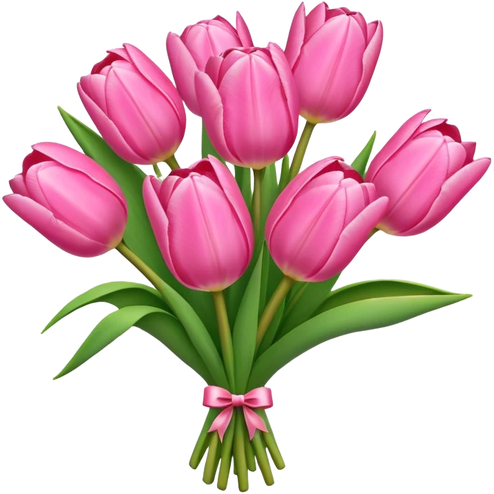 Bouquet of pink tulips emoji