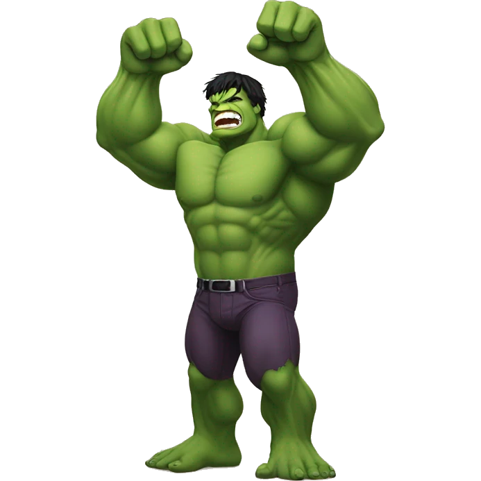 Incredible hulk wishing everyone a Happy Thanksgiving and waving emoji