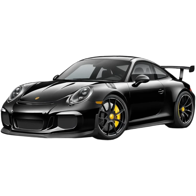 black porsche gt3, black rims emoji