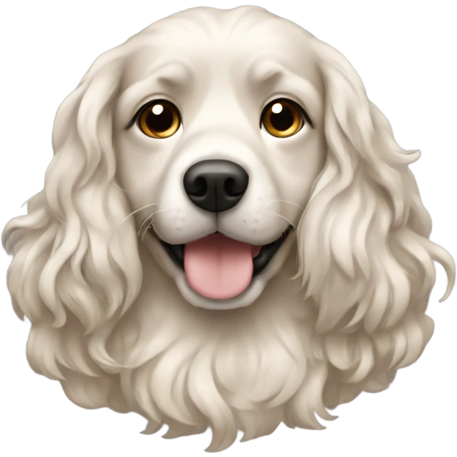 Dog with long wavy hair  emoji