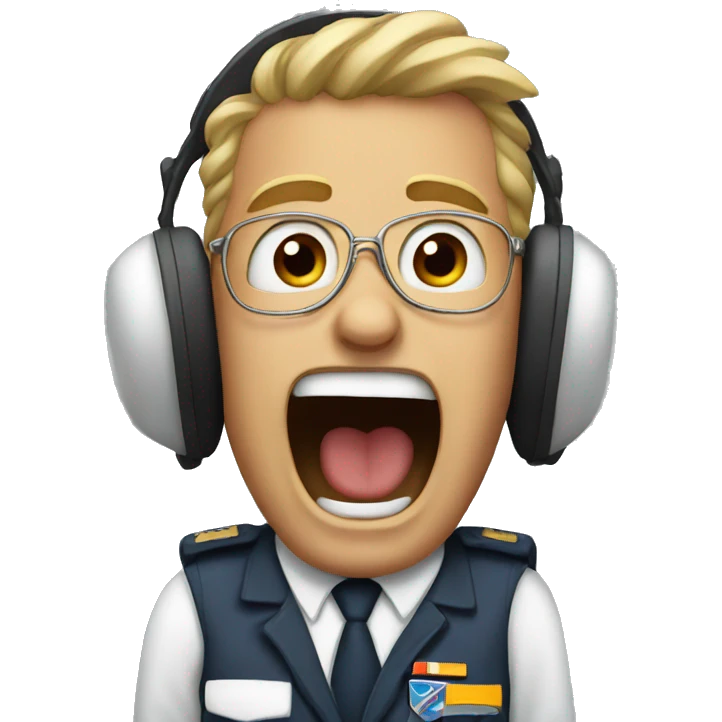 Pilot screaming emoji