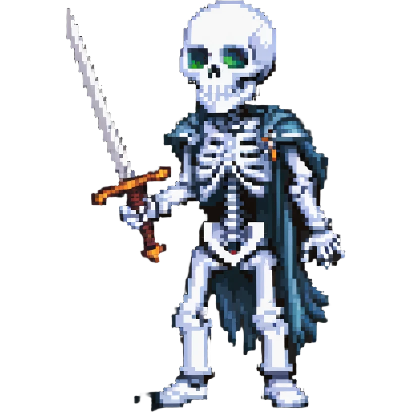 skeleton with a sword emoji