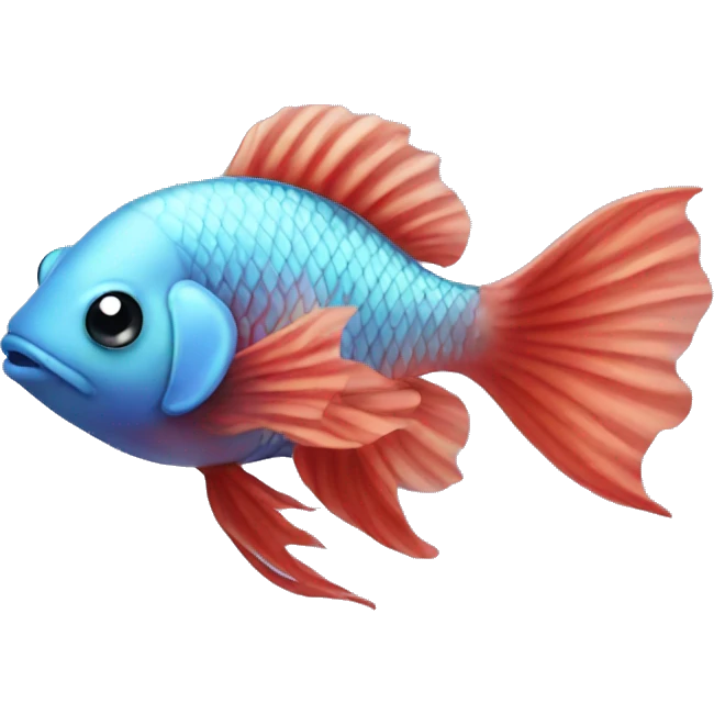 Cute beta fish emoji