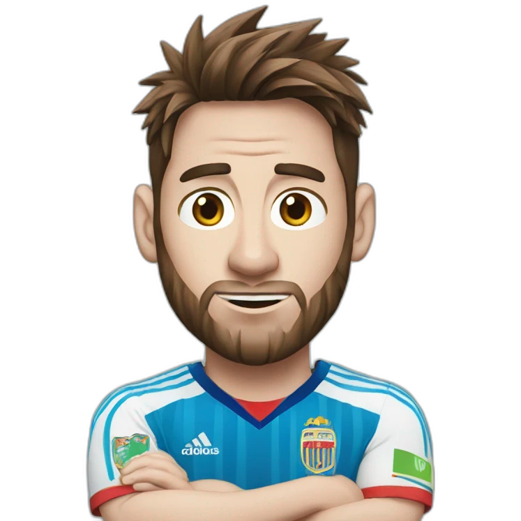 Messi avec la coupe du monde emoji