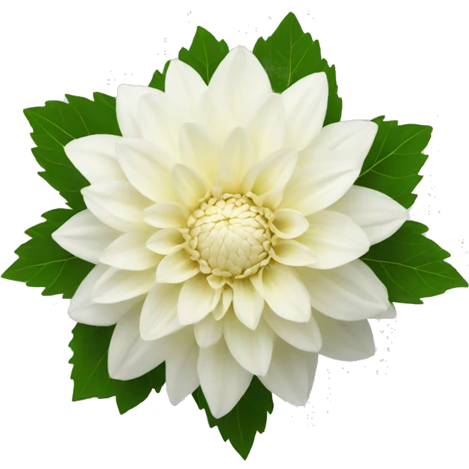 White dahlia flower emoji
