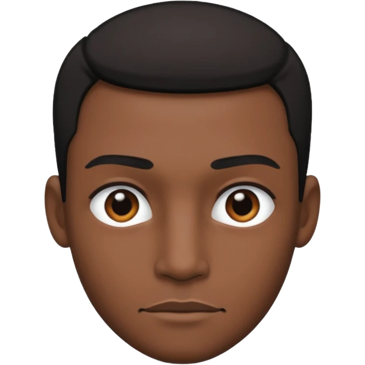 Male black white photo style head emoji