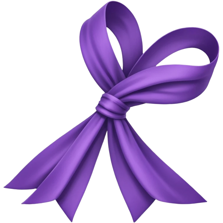 Purple ribbon  emoji