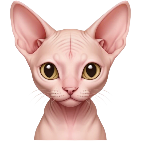 Pink sphynx kitten  emoji
