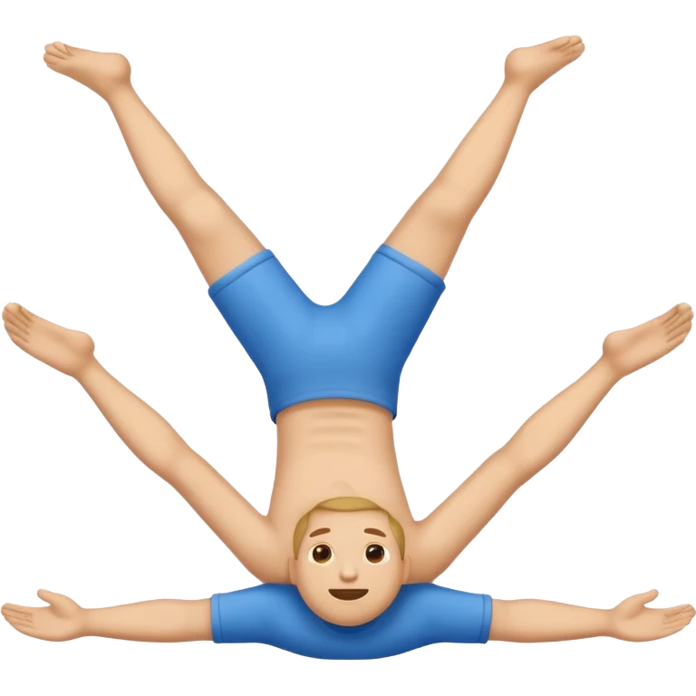 Default Male emoji laying on back with legs up in like V emoji