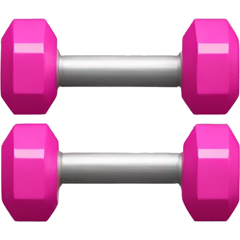 2 pink dumbells emoji