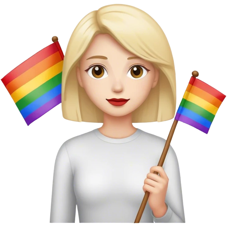 woman with lgbt flag emoji