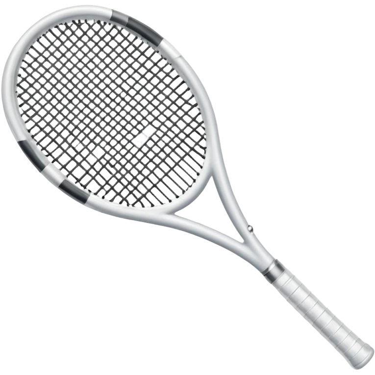 white glass crystal tennis racket emoji