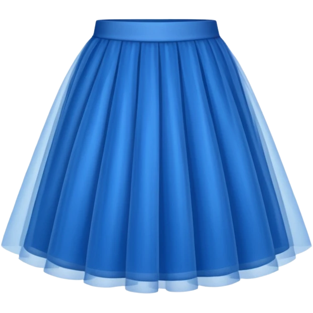 blue tulle skirt emoji