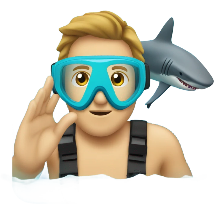 Shark snorkeling  emoji