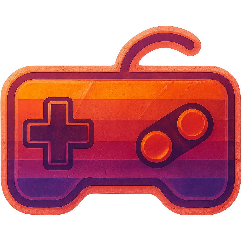 A classic video game controller with directional pad and buttons emoji