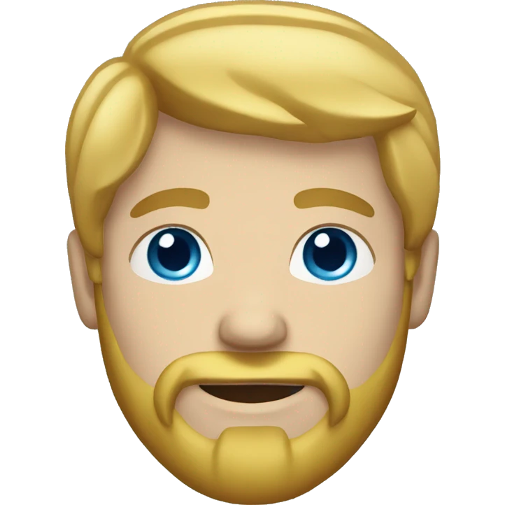 Man with blonde hair and blue eyes and beard  emoji