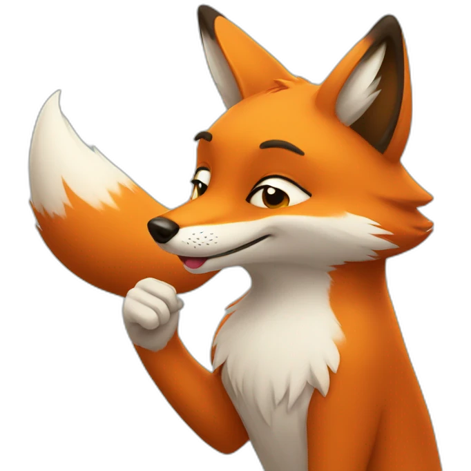 Fox blowing a kiss emoji