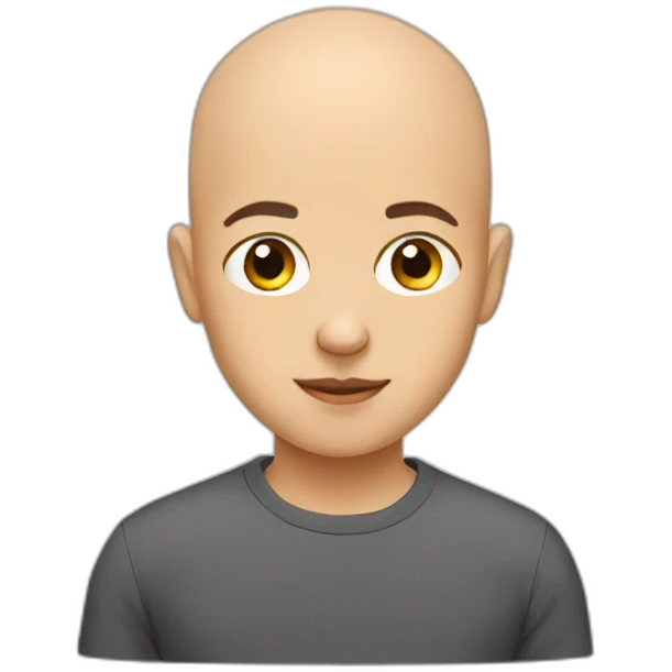 Young Bald emoji