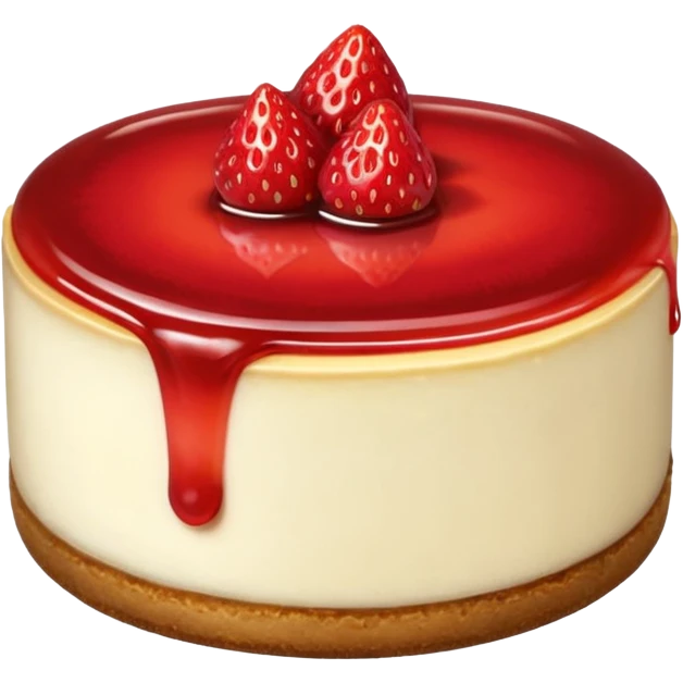 cheesecake with stawberry jam in it emoji