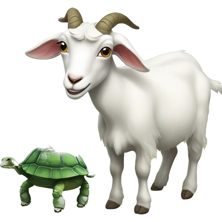 Goat with a turtle emoji