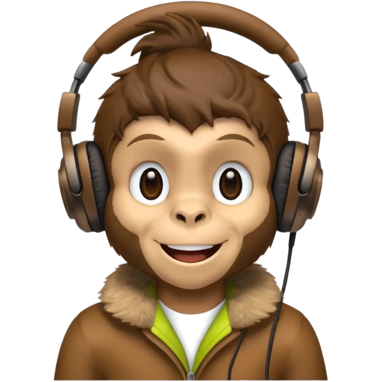 monkey with headphones emoji