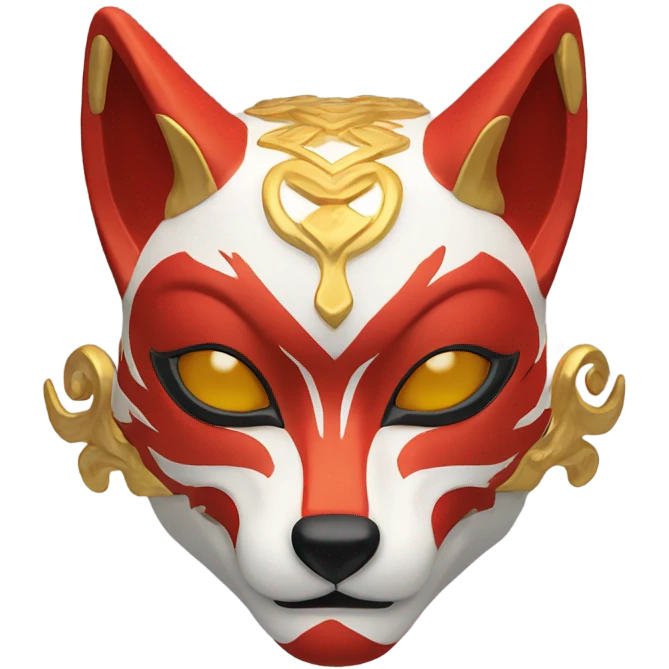 red kitsune mask emoji