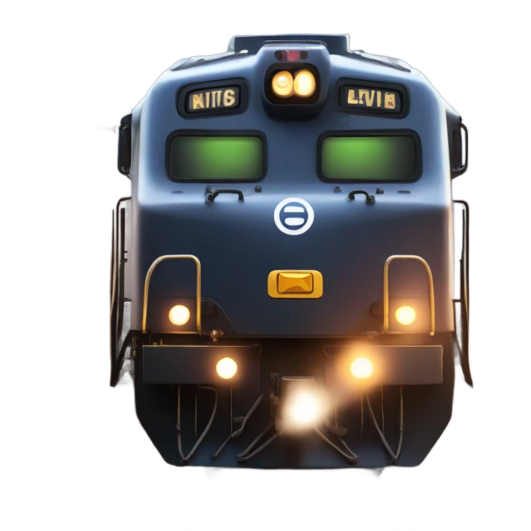 A electric locomotive (With little Kirby shiny eyes) emoji