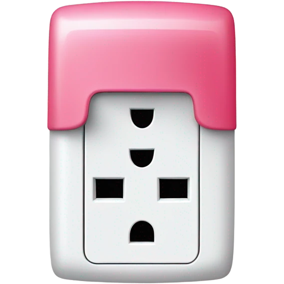 Electrical outlet blushing when a plug goes in emoji