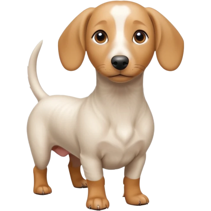 White dachshund emoji