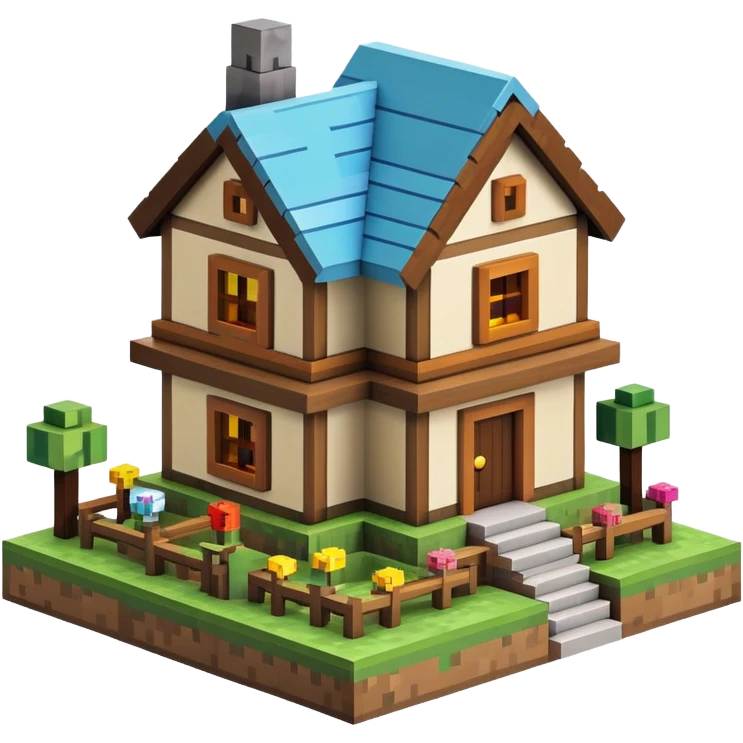 Minecraft house emoji