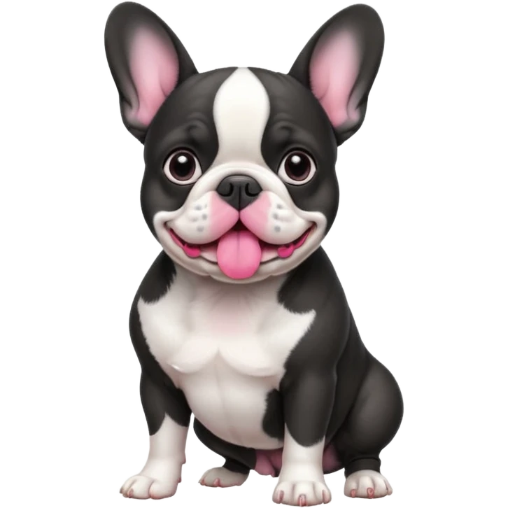 Чёрно Белый французский бульдог  emoji