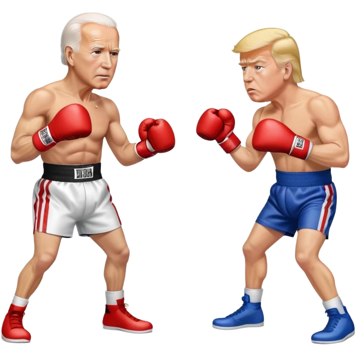Joe Biden and trump in a boxing match emoji
