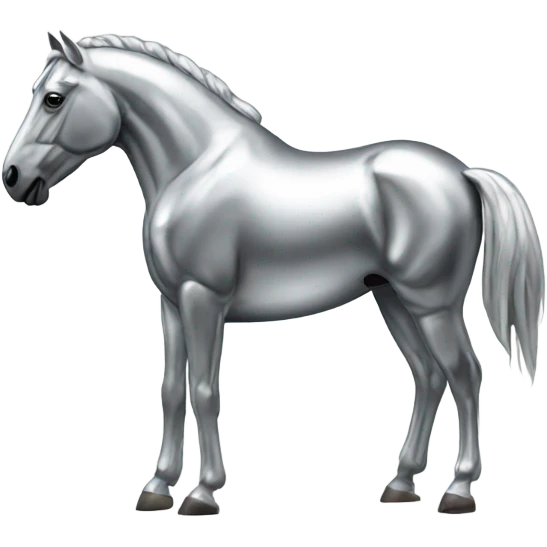 horse made of chrome emoji