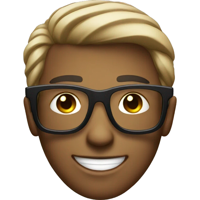 Cool guy smiling with black glasse  emoji