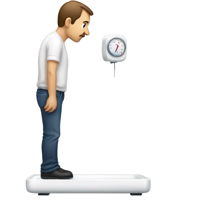 Man standing on scale emoji