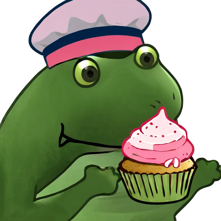 Cupcake with pink icing emoji