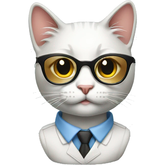 cool lady business cat emoji