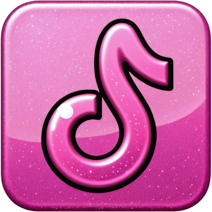 glitter pink logo TikTok emoji