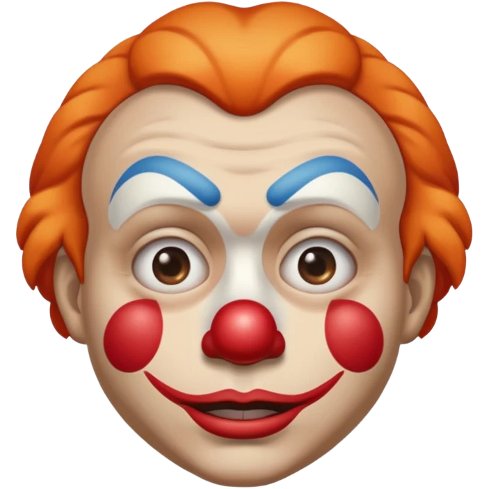 Taking off clown emoji face to reveal truly disappointed face emoji emoji