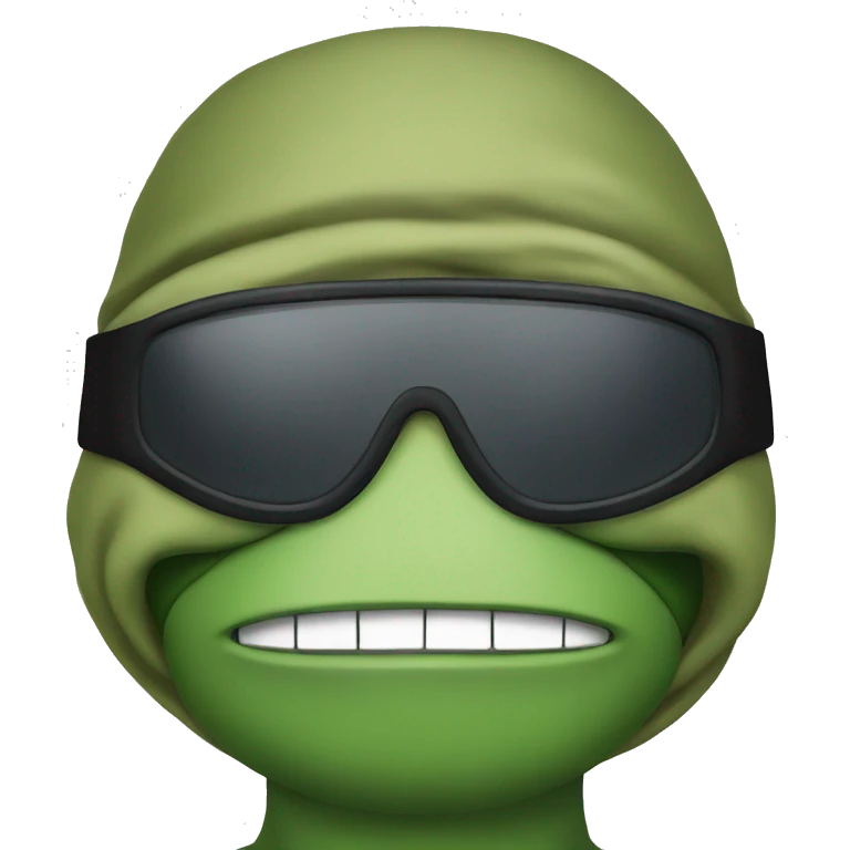 turtle with ski mask emoji