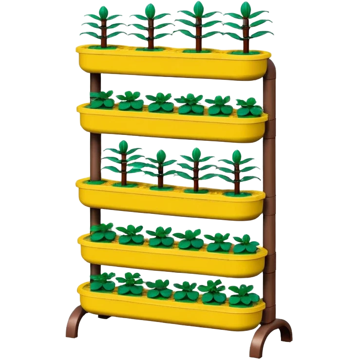 Large curved multi-tier Old Lego plant rack  emoji