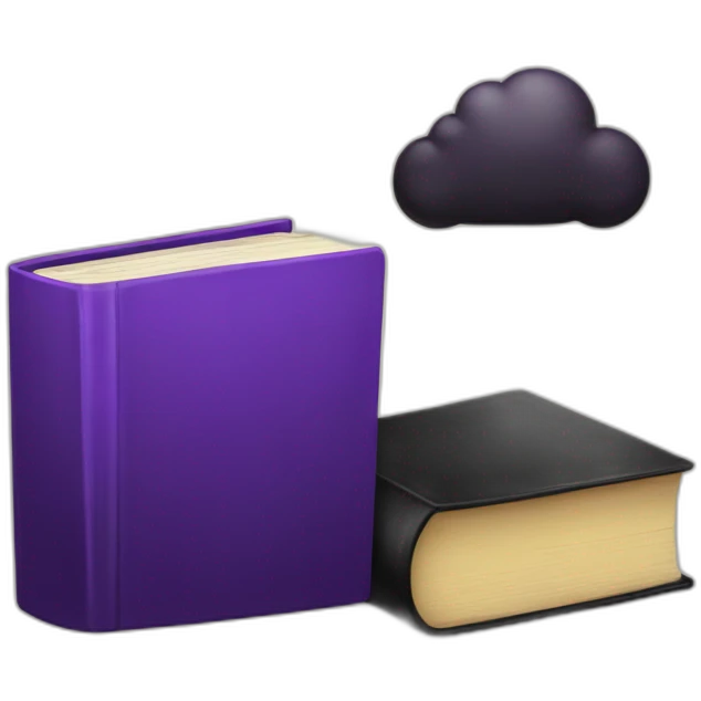 purble and black books emoji