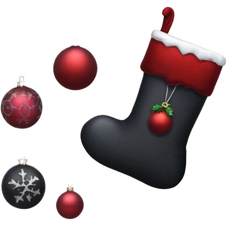 Gothic Christmas stocking emoji