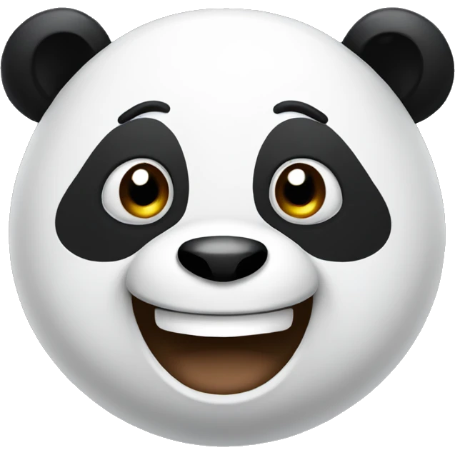 Panda with a big smile  emoji
