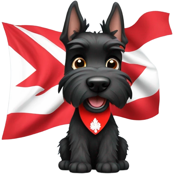 scottish terrier with peruvian flag emoji
