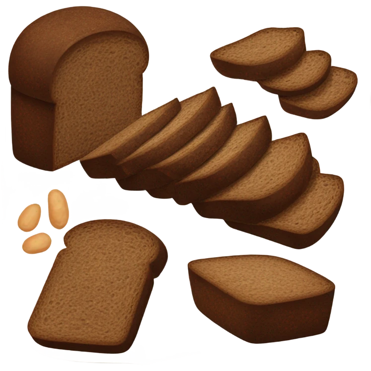 Pumpernickel bread  emoji