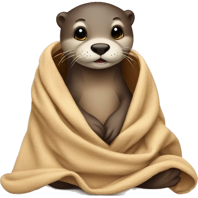 Otter with blanket emoji