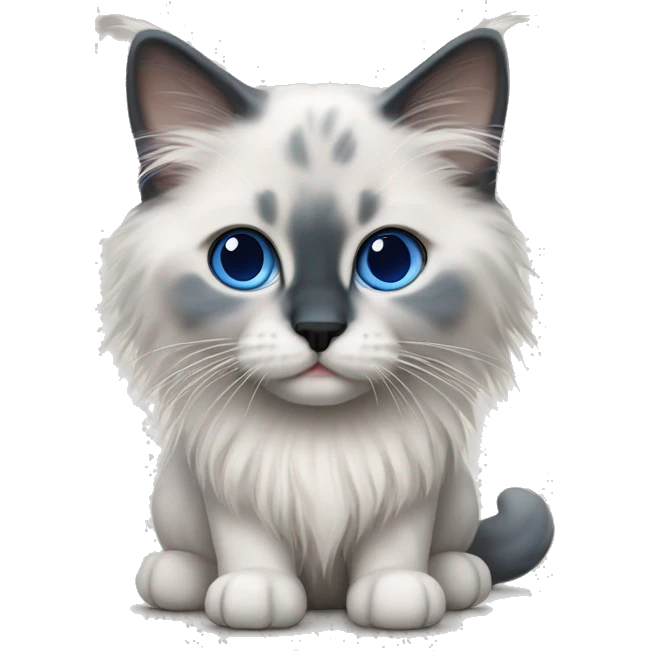 blue point ragdoll kitten emoji