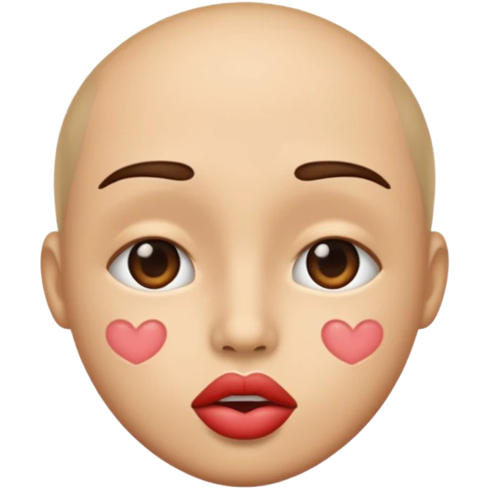 Kissing face emoji
